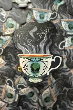 Elissa Marie Creative Witch's Brew Holographic Sticker -AKUMU INK shop gothic coffee sticker