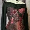 Gallery Serpentine Corsetry Gothic Memento Over Bust Corset, Custom Sized -AKUMU INK shop gothic memento sf
