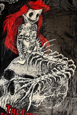 VampireFreaks The Little Murdermaid Throw Blanket -AKUMU INK shop gothic throw blanket