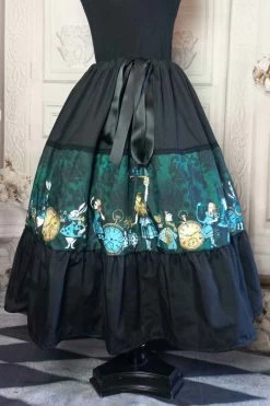 Gallery Serpentine Green Alice Tea Length Skirt