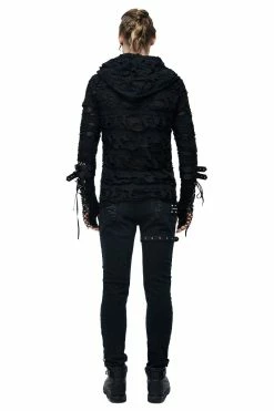 DEVIL FASHION No Creed Hooded Punk Top -AKUMU INK shop grergergerge