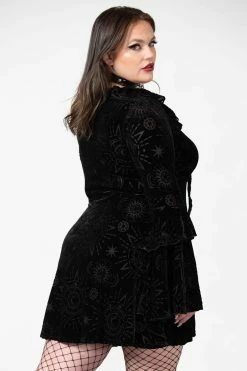 KILLSTAR Celestite Long Sleeve Burnout Dress -AKUMU INK shop gtgfgfffff