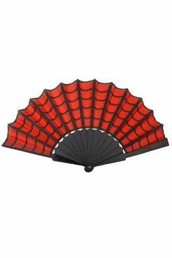 Kreepsville Spiderweb Scallop Fan [Red]