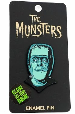 Rock Rebel Herman Munster Enamel Pin [Glows In The Dark]