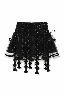 Popsoda Chai Mini Skirt [BLACK] -AKUMU INK shop hlb50150z chai skirt blk blk 12