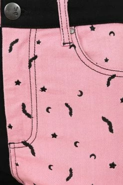 Popsoda Duo Bat Jeans [PINK] -AKUMU INK shop hlb50234 duo bat jeans pnk 12 1