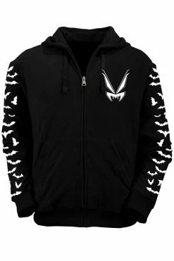VampireFreaks Baby Bat Hoodie [Zipper Or Pullover] -AKUMU INK shop hoodie front vf logo 3364b237 8d66 4b8e bd2f f1a8900293c1