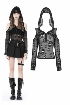 DARK IN LOVE Skull N' Bones Mesh Top