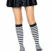 LEG AVENUE Striped Knee High Stockings -AKUMU INK shop jkljjkjkdd