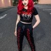 VampireFreaks Vampire Bat Joggers [Red Bats] -AKUMU INK shop jogger1