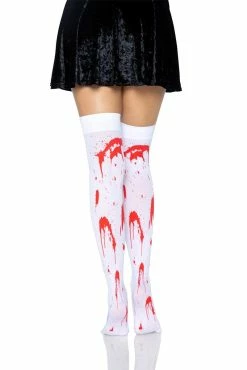 LEG AVENUE Bloody Zombie Thigh Highs -AKUMU INK shop jvdskgkdxc