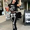 Kreepsville Skeleton White Bone Jogger Pants [UNISEX] -AKUMU INK shop jyjghkjhlugyfjghgklj