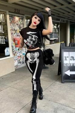 Kreepsville Skeleton White Bone Jogger Pants [UNISEX]