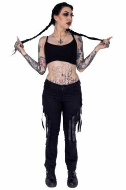 POIZEN INDUSTRIES Kahlo Pants -AKUMU INK shop kahlo pants black chemical black 4