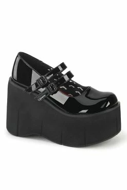 Demonia Kreepy KERA-08 Platform Mary Janes [Black Patent]