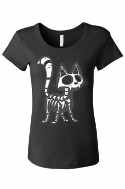 VampireFreaks Skelekitty Tee [Multiple Styles Available] -AKUMU INK shop kittyscoop
