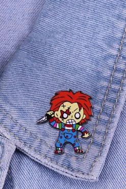 Catalyst Stabby Chucky Enamel Pin -AKUMU INK shop kojjsdss