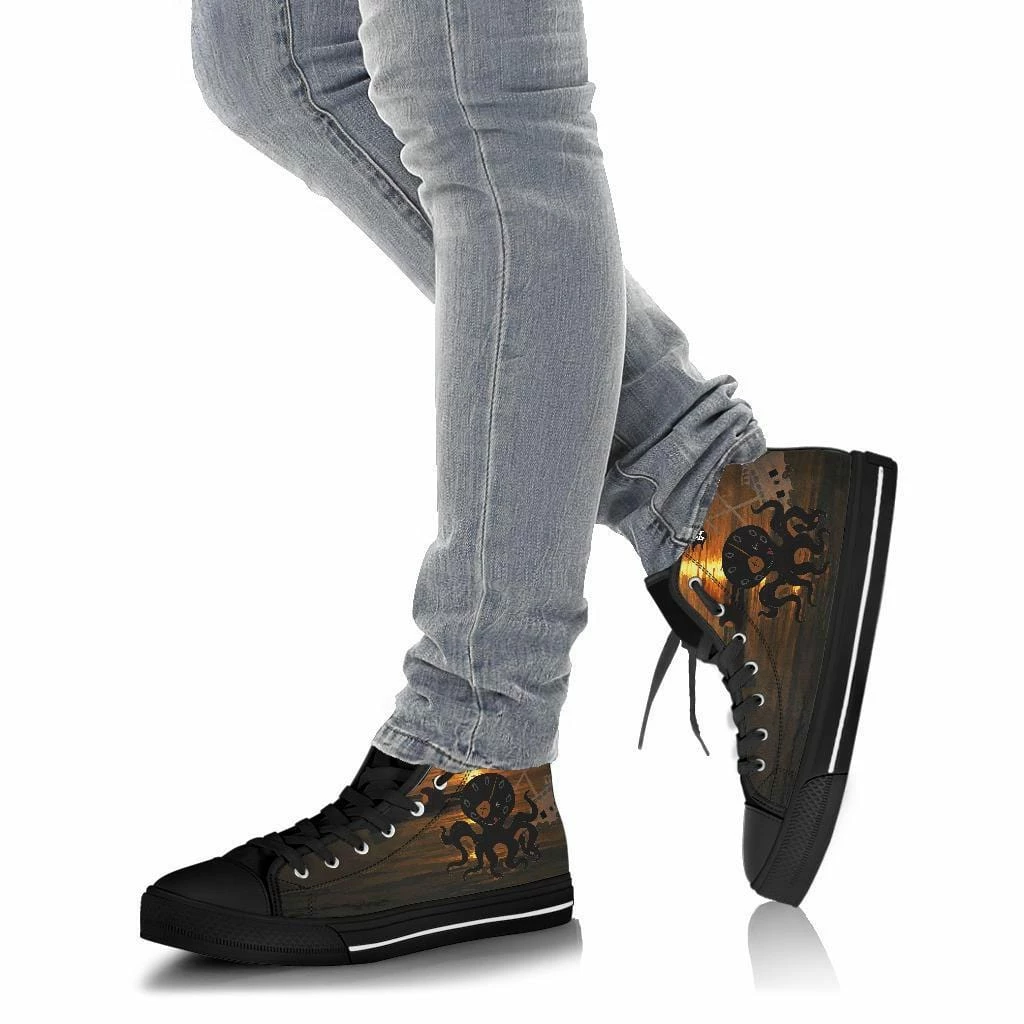 Gallery Serpentine Pirate Kraken Sunset, Men's Hi Tops, FREE Shipping 8 Gallery Serpentine Pirate Kraken Sunset, Men's Hi Tops, FREE Shipping - Image 6