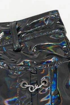 DEVIL FASHION Holographic Hell Leather Pants -AKUMU INK shop leather pants for men