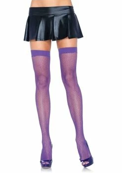 LEG AVENUE Fishnet Thigh Highs [Various Colors] -AKUMU INK shop legavenue nylon fishnet thigh highs 6647297638454