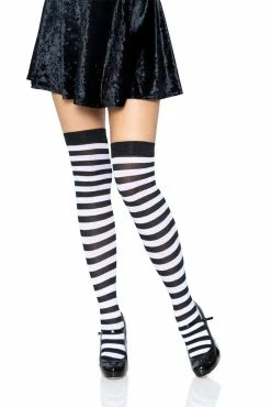 LEG AVENUE Stripe Thigh Highs [Various Colors]