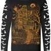VampireFreaks Haunted Mansion Tee [Pumpkin Orange] -AKUMU INK shop longsleeve tshirt bats