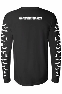 VampireFreaks Vampire Castle Tee [BLACK/WHITE] [Multiple Styles Available] -AKUMU INK shop longsleeve tshirt back