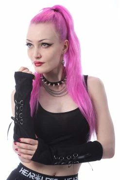 POIZEN INDUSTRIES Lunar Armwarmers -AKUMU INK shop lunar armwarmers black heartless 339