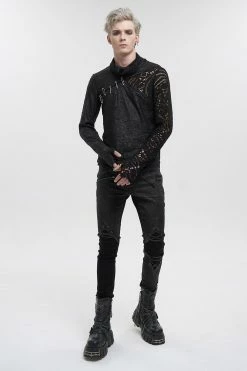 DEVIL FASHION Wartorn Armored Top 14 DEVIL FASHION Wartorn Armored Top -AKUMU INK shop mens gothic clothing store