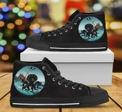 Gallery Serpentine Happy Kraken, Men's Hi Tops, FREE Shipping -AKUMU INK shop mockupforkrakanwithcircle
