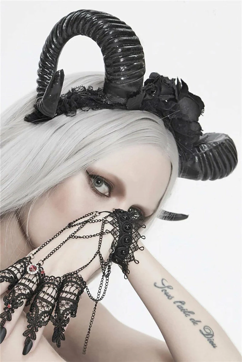 DEVIL FASHION Horned Goddess Headband 5 DEVIL FASHION Horned Goddess Headband - Image 3