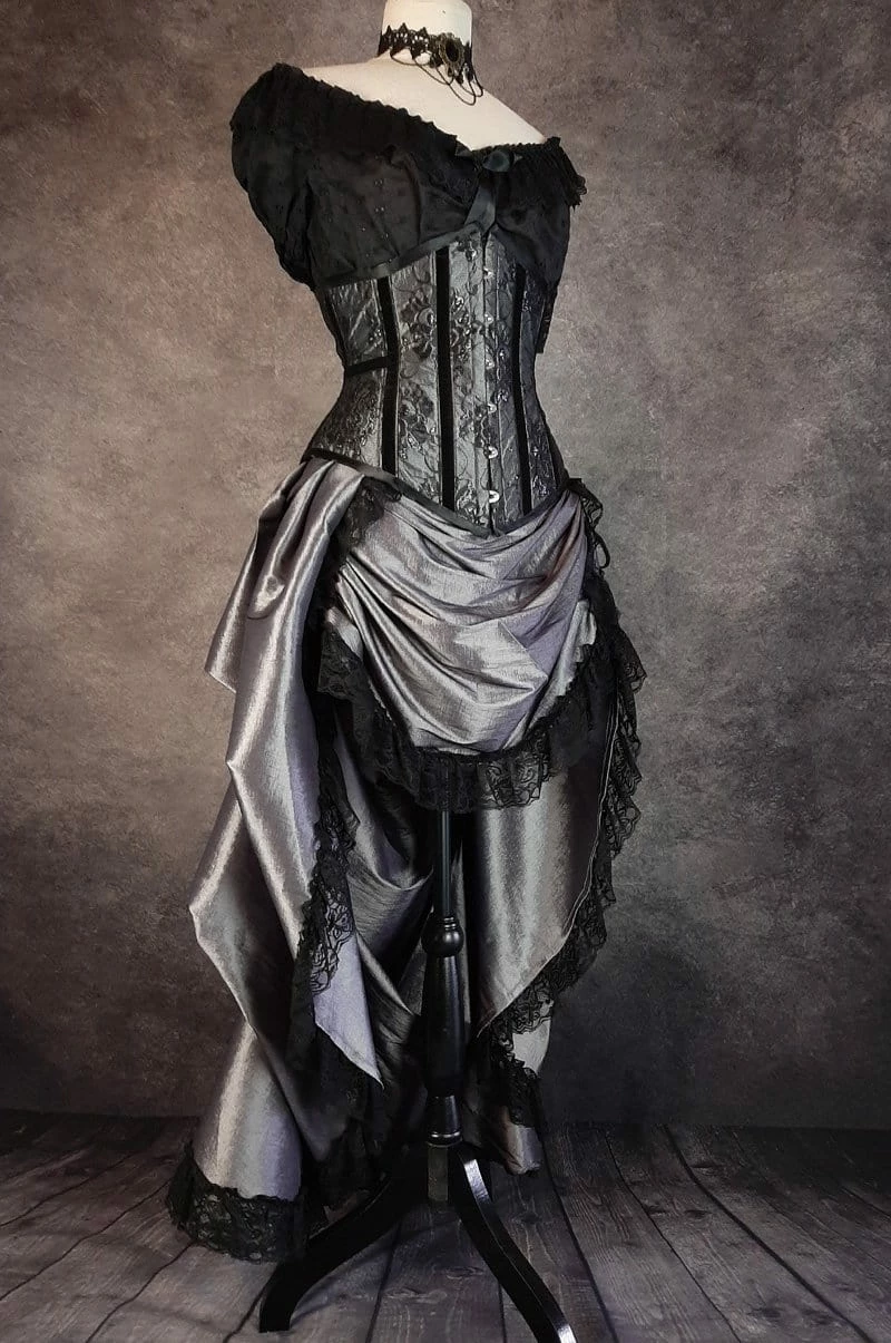 Gallery Serpentine Silvery Moon Victorian Bustle Skirt 3 Gallery Serpentine Silvery Moon Victorian Bustle Skirt