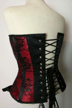 Gallery Serpentine Corsetry Pandora Femme Fatale, Custom Sized -AKUMU INK shop pandora femme red side back
