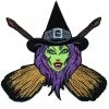 Kreepsville Witch Cross Brooms Patch 2 Kreepsville Witch Cross Brooms Patch -AKUMU INK shop patch