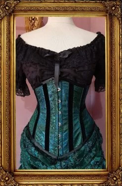 Gallery Serpentine Corsetry Jewelled Peacock Under Bust Corset -AKUMU INK shop peacock corset front 0dd05525 484b 484f a94e 64f8b2b8ac67