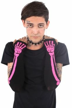 Catalyst Skeleton Arm Warmers [Magenta]