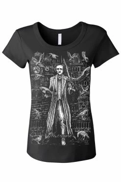 VampireFreaks Edgar Allan Poe Tee [Multiple Styles Available] -AKUMU INK shop poe womens scoop neck front resize