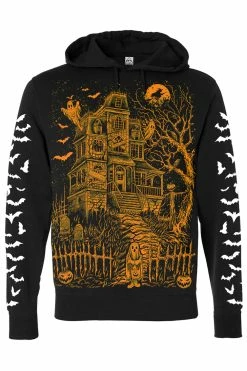 VampireFreaks Haunted Mansion Hoodie [Pumpkin Orange] -AKUMU INK shop pullover hoodie 2e006104 ac98 4de4 abbb dade636ff44a