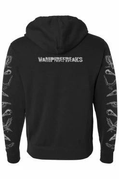 VampireFreaks Quoth The Raven Hoodie [Gray Print] [Zipper Or Pullover] -AKUMU INK shop pullover hoodie back vf fd19e93a 7840 4c6d b871 c13f226d48df