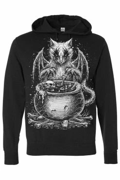 VampireFreaks Conjuring Cat Hoodie [Zipper Or Pullover]