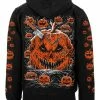 VampireFreaks Possessed Pumpkin Patch Hoodie [Zipper Or Pullover] -AKUMU INK shop pumpkinZipperBack