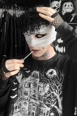 VampireFreaks Haunted Mansion Sweatshirt -AKUMU INK shop qrP6jbekcopy