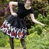 Gallery Serpentine Queen Of Hearts Playing Cards Mid Length Skirt -AKUMU INK shop queenofheartsAleseWatsonFlorencia