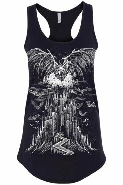 VampireFreaks Vampire Castle Tee [BLACK/WHITE] [Multiple Styles Available] -AKUMU INK shop racerback tank black front resize 4f924c0b 08bf 4bf8 9f07 c0d9cc8df9fd