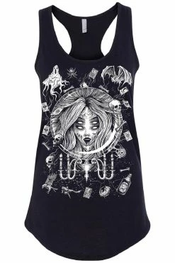 VampireFreaks Fortune Teller Tee [Multiple Styles Available] -AKUMU INK shop racerback tank black front resize c134d6bd 70eb 40f1 93c6 f3fe3d2b5fda