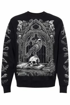 VampireFreaks Quoth The Raven Sweatshirt [Gray Print]