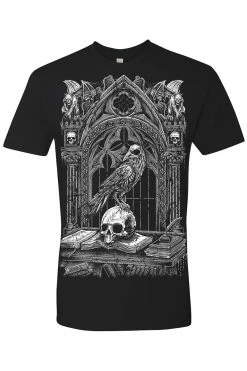 VampireFreaks Quoth The Raven Tee [Gray Print] [Multiple Styles Available] -AKUMU INK shop raven tshirt