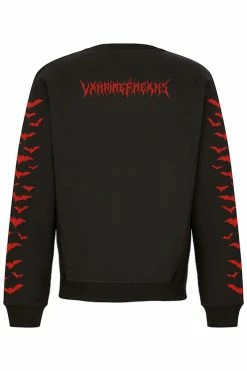 VampireFreaks Creature Of The Night Sweatshirt -AKUMU INK shop red bats sweatshirt back 31b981a0 bd13 44e1 82f0 884dd585542b