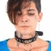 Funk Plus Daddy Darkness Choker -AKUMU INK shop rings leather collar 01