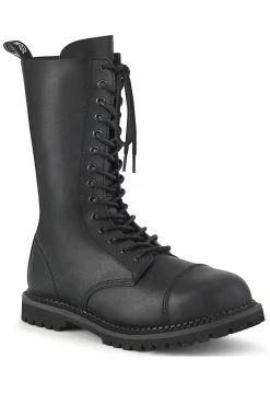 Demonia Start A RIOT-14 Boots [Black Vegan Leather]